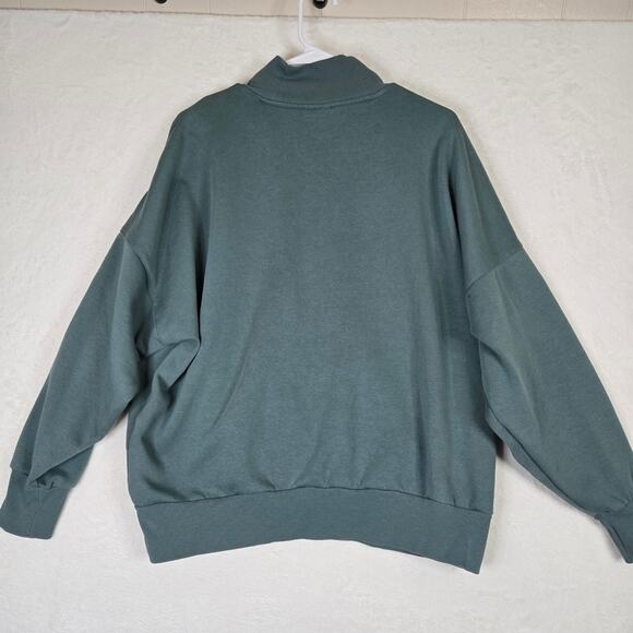 Adidas Sweatshirt Womens Mock Neck Drop Shoulder Oversized Pullover Small 0722 - Picture 2 of 10